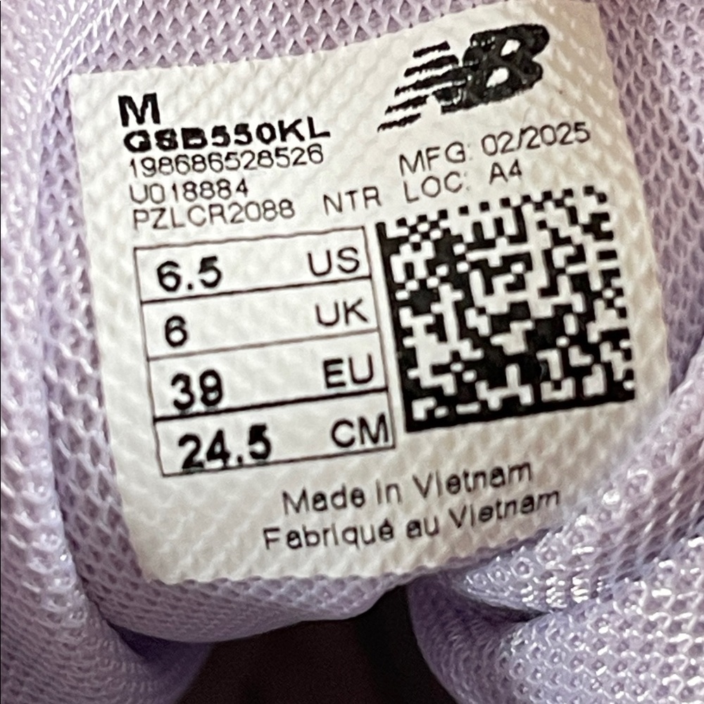 NEW BALANCE 550 Lace Shell Pink With Permafrost Size 6.5 NEW - Picture 11 of 13
